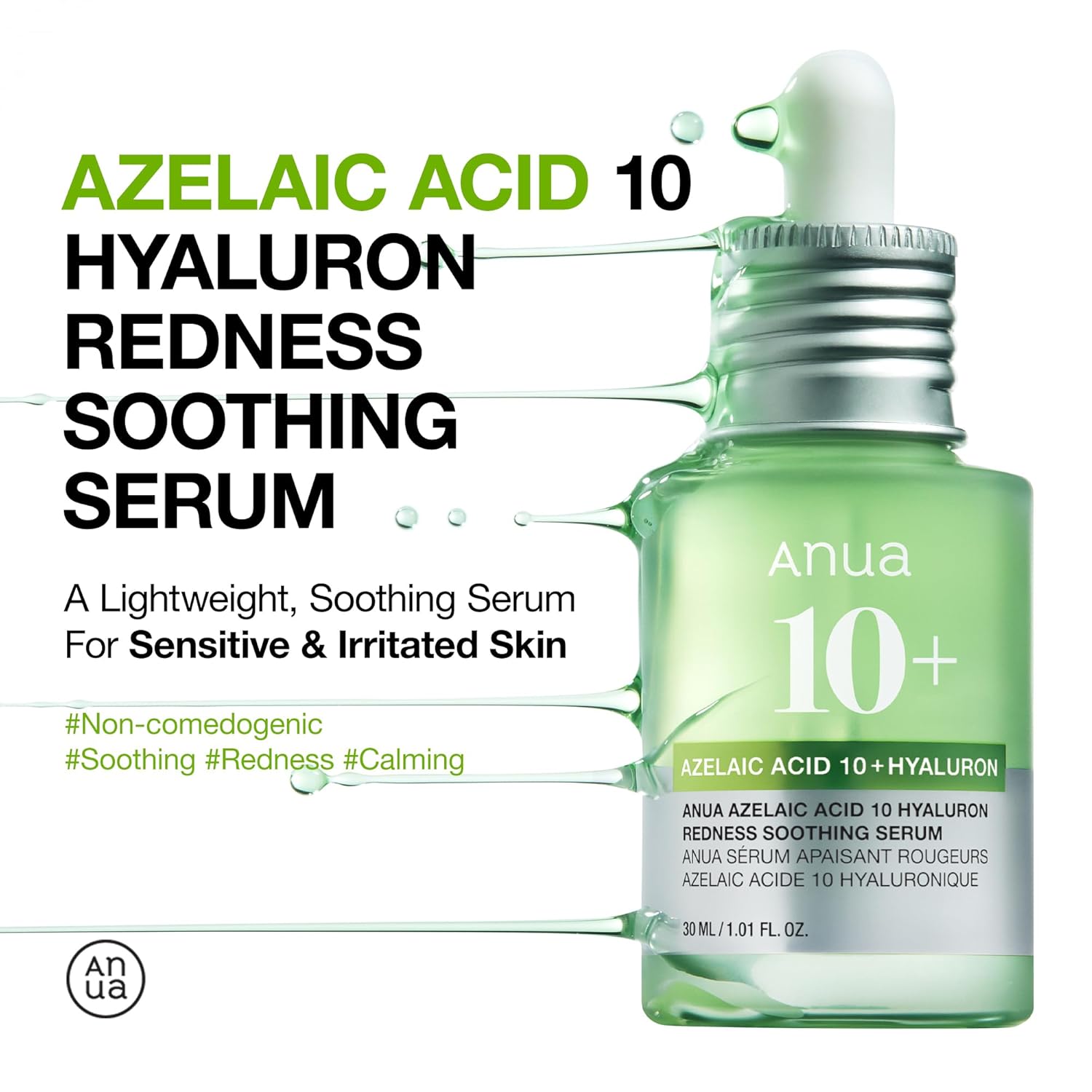 ANUA - Azelaic Acid 10 Hyaluron Redness Soothing Serum 30m