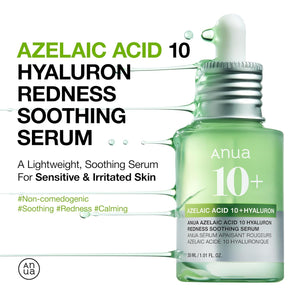 ANUA - Azelaic Acid 10 Hyaluron Redness Soothing Serum 30m