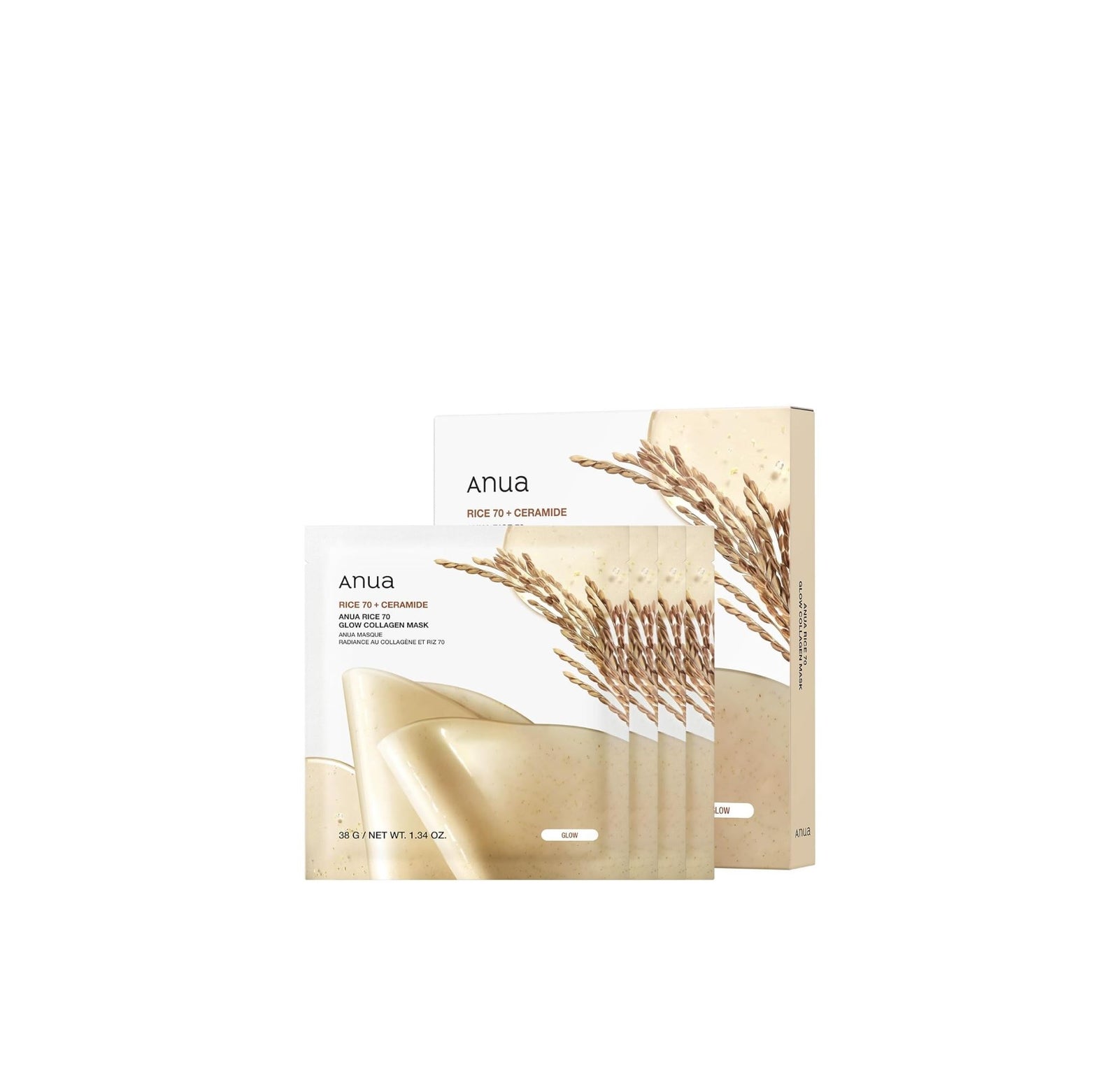 Anua - Rice 70 Glow Collagen Mask