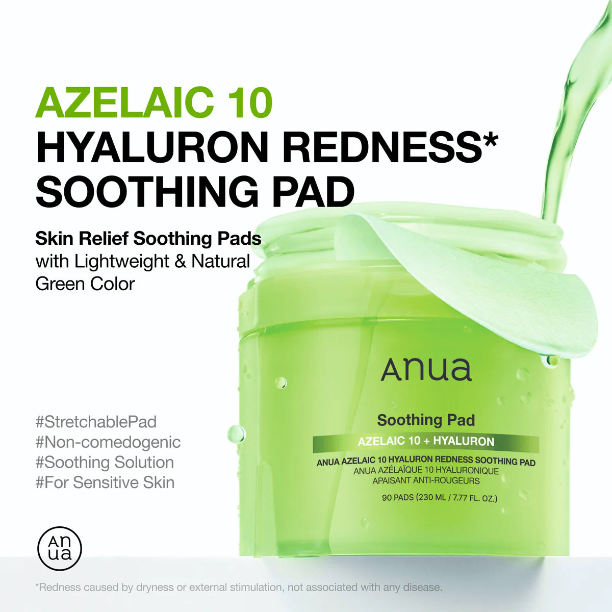 ANUA - Azelaic 10 Hyaluron Redness Soothing Pad