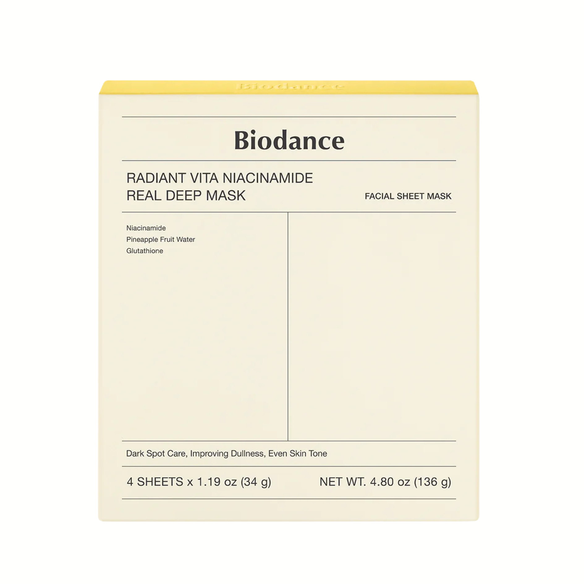 BIODANCE - Radiant Vita Niacinamide Real Deep Mask