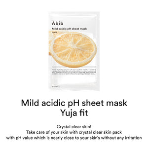 Mild acidic pH sheet mask