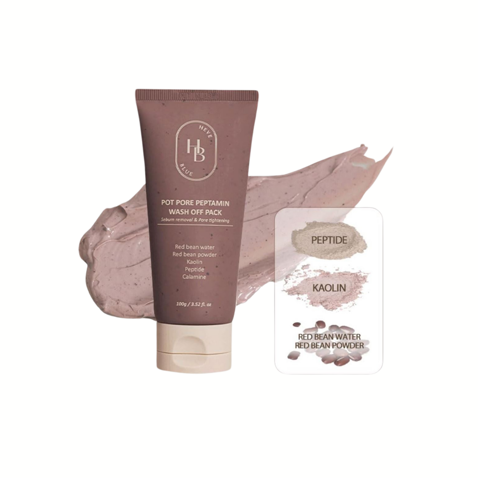 HEVEBLUE Pot Pore Peptamin Wash Off Pack 100g