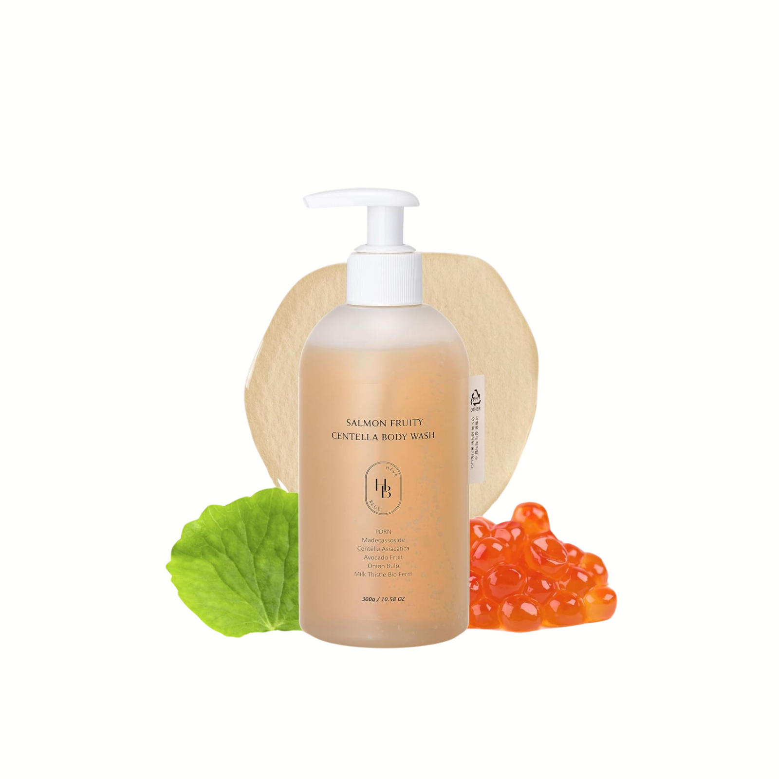 HEVEBLUE Salmon Fruity Centella Body Wash 300g