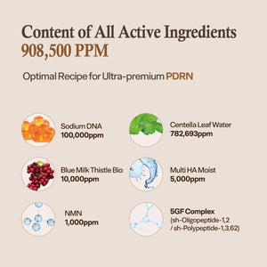 HEVEBLUE Salmon Caring Newpair PDRN Booster 100,000 Shot Essence 2 pc Set