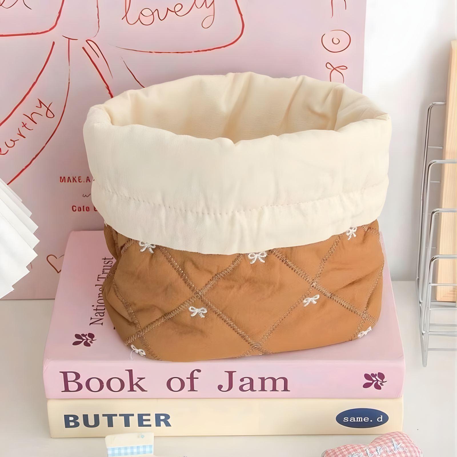 Bow Drawstring Cosmetic Bag