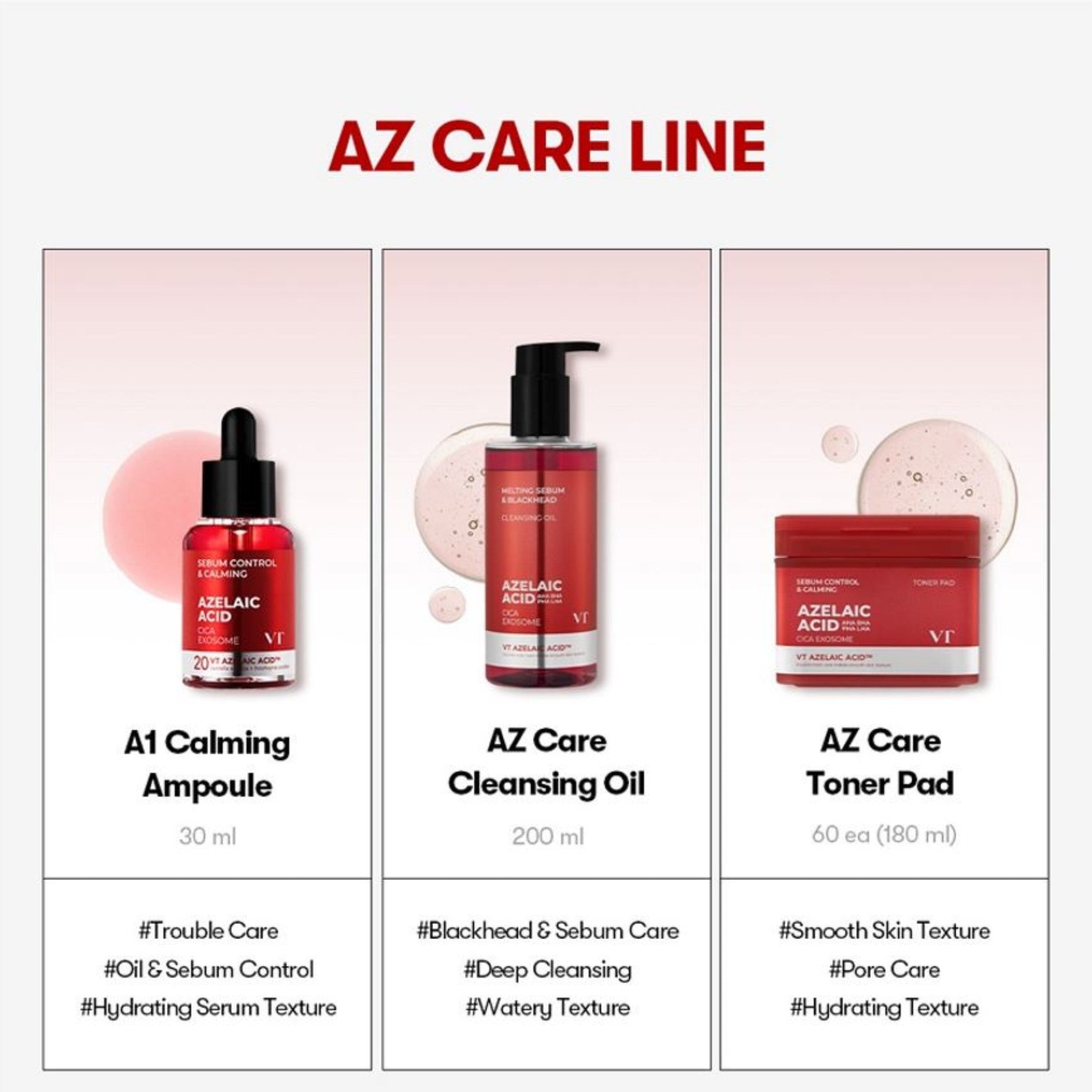 VT - AZ CARE TONER PAD 60ea