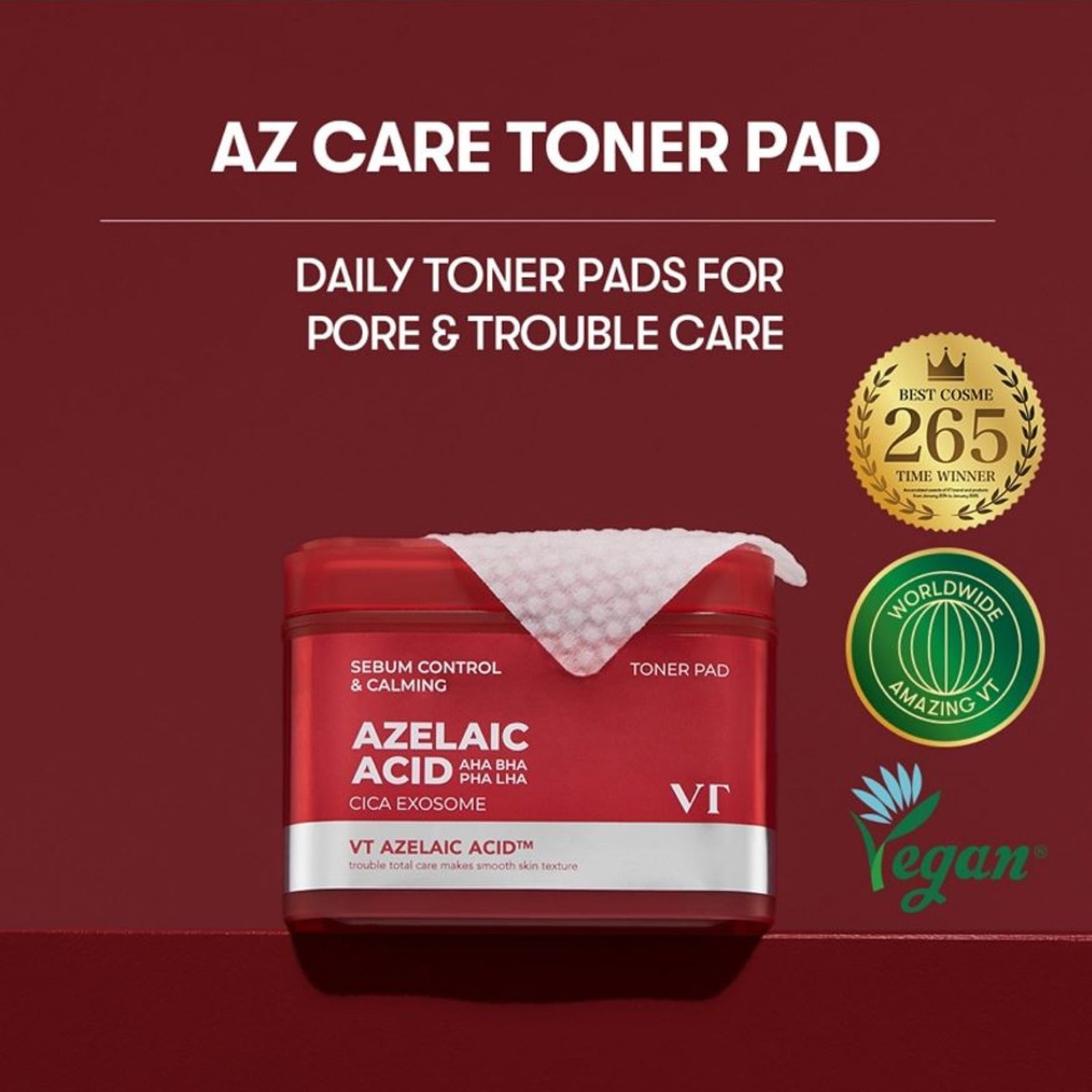 VT - AZ CARE TONER PAD 60ea