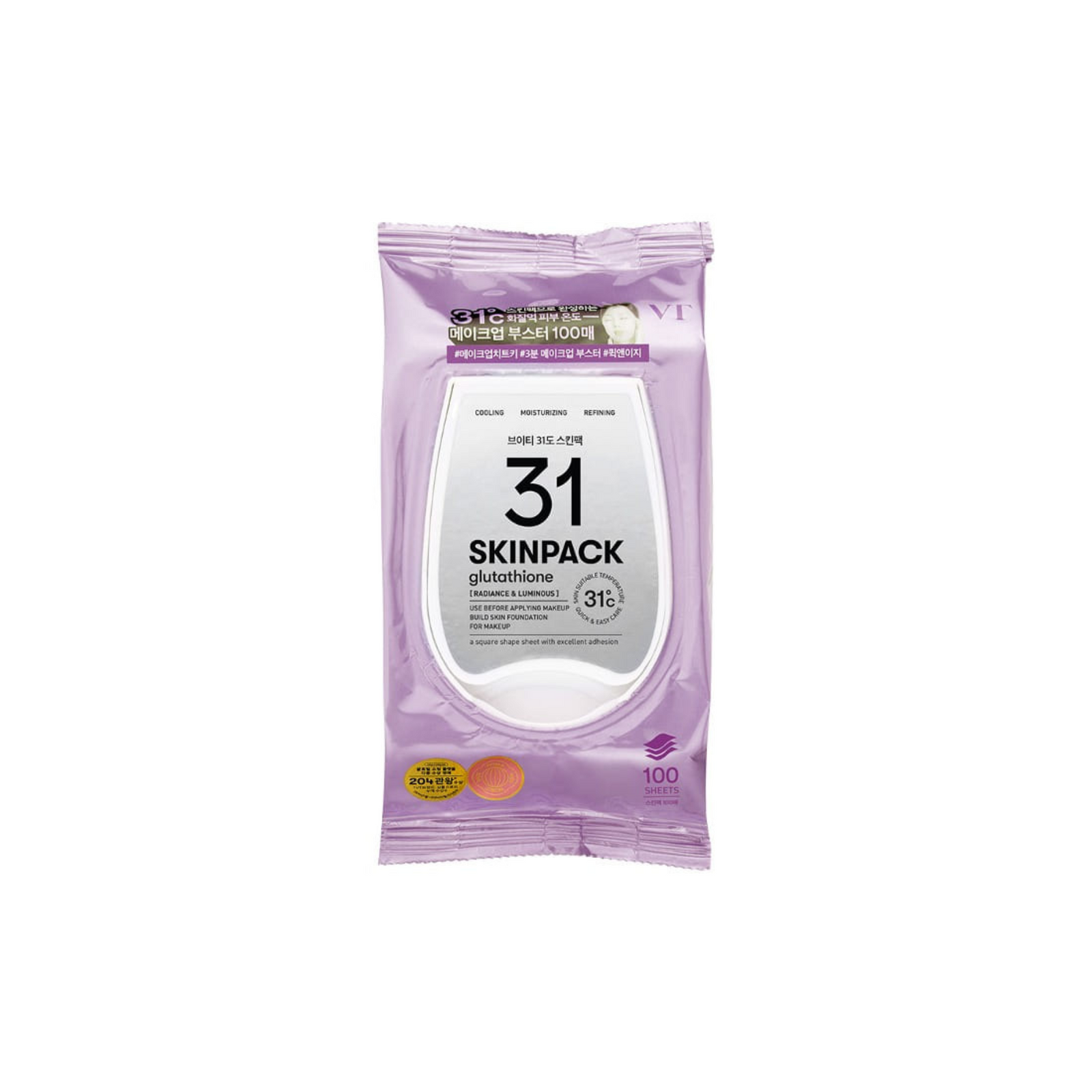 VT - 31 Skin Pack For Makeup - Luminous Skin Pack - 100ea