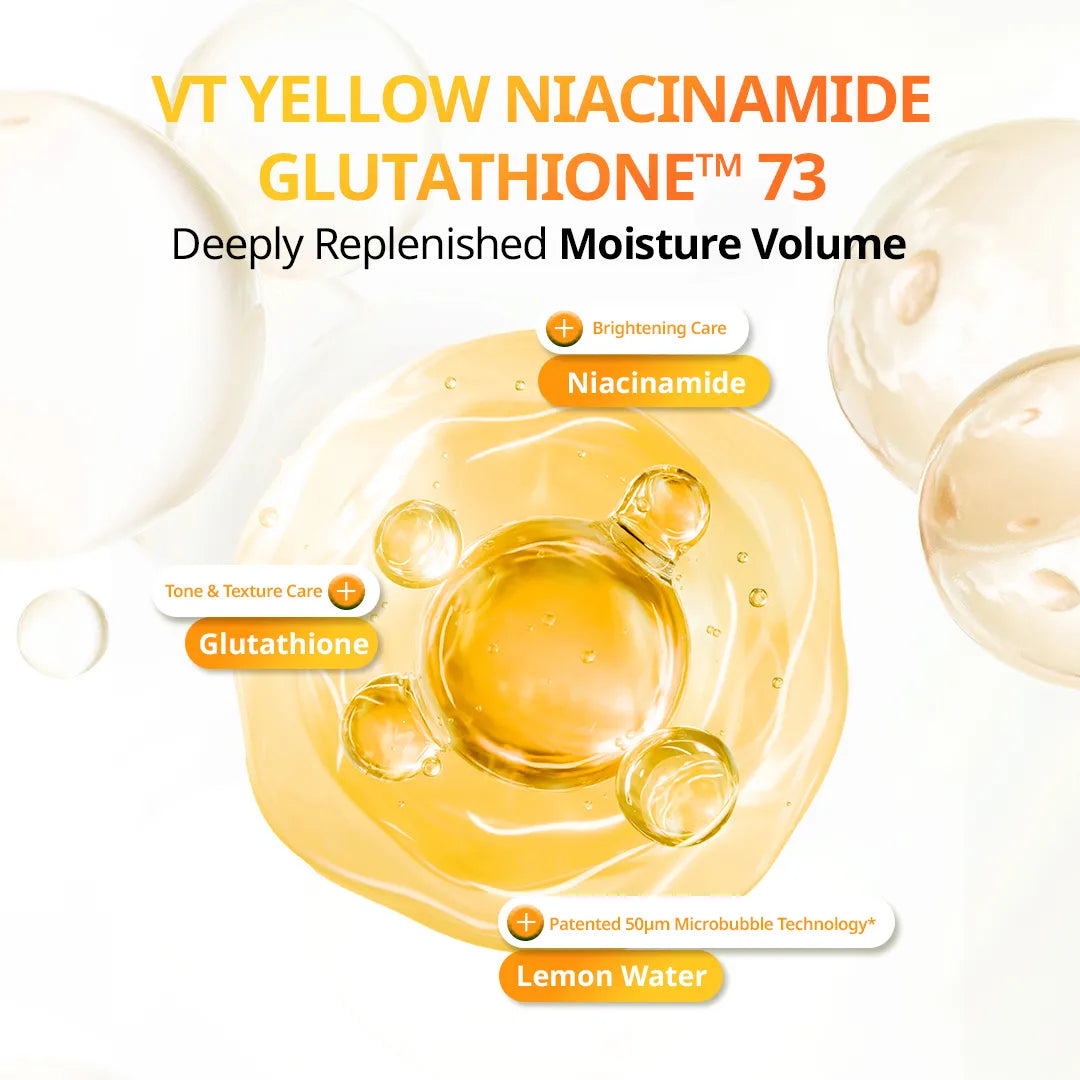 VT - Niacinamide Glutathione Yellow Micro Bubble Serum 70ml