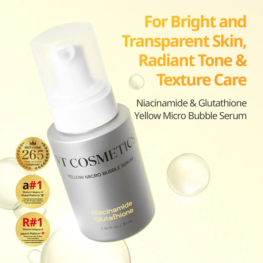 VT - Niacinamide Glutathione Yellow Micro Bubble Serum 70ml
