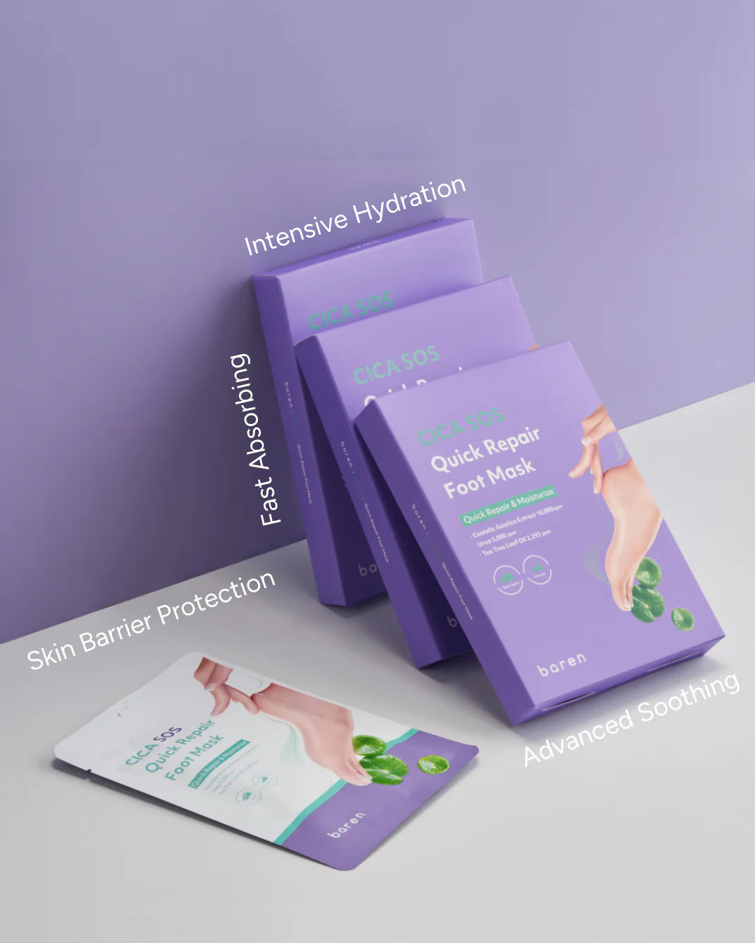 CICA SOS Quick Repair Foot Mask 3pcs