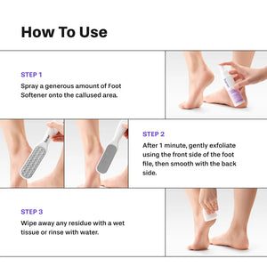 Callus Remover Kit for Feet - Foot File & Peeling Foot Spray