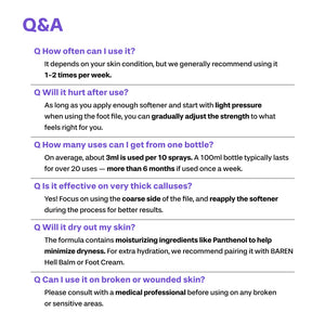 Callus Remover Kit for Feet - Foot File & Peeling Foot Spray