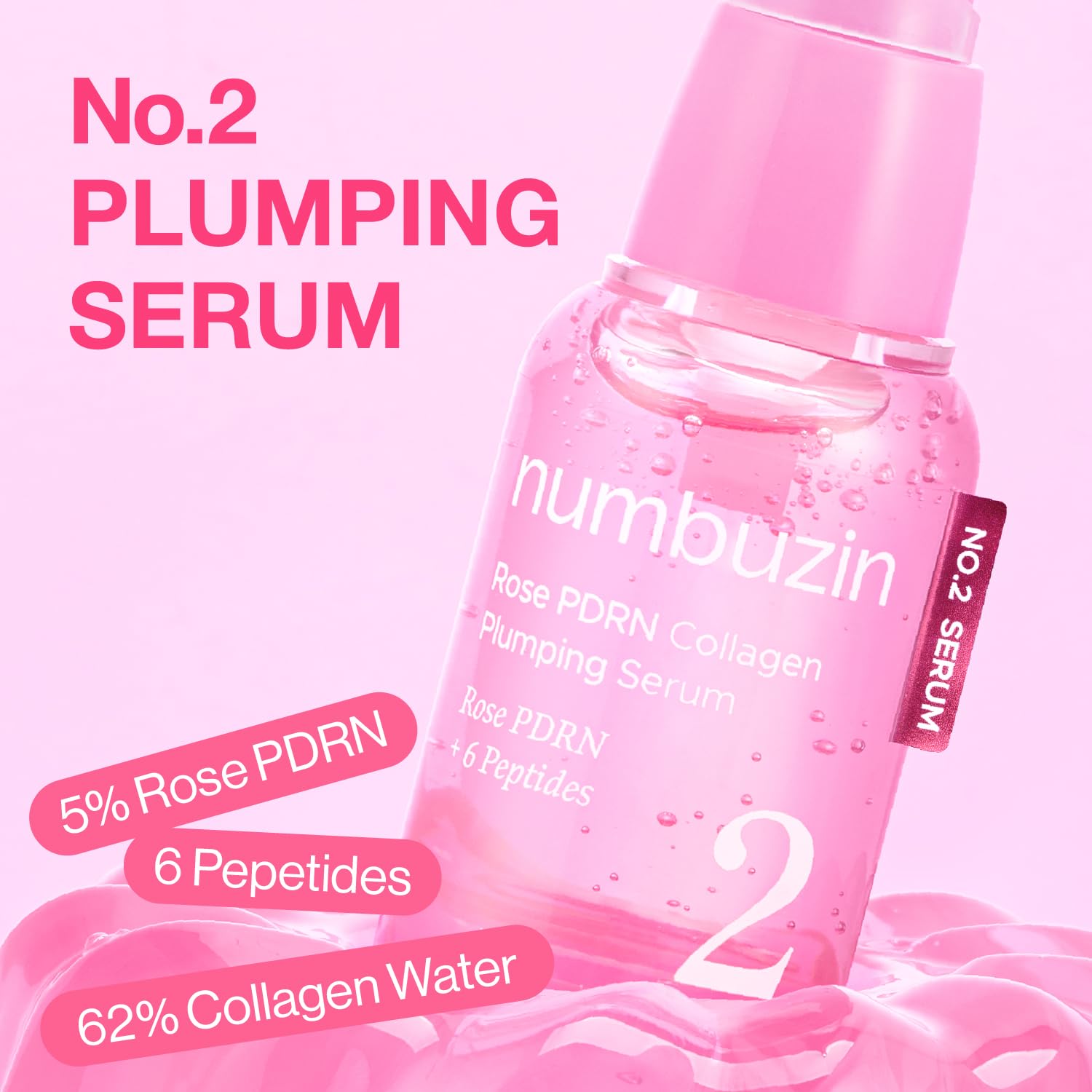 No.2 Rose PDRN Collagen Plumping Serum 30ml