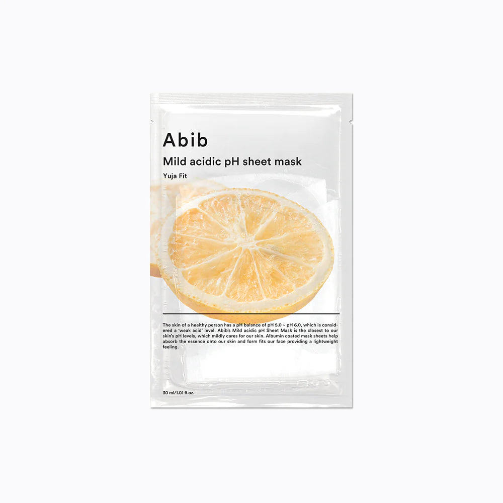 Mild acidic pH sheet mask