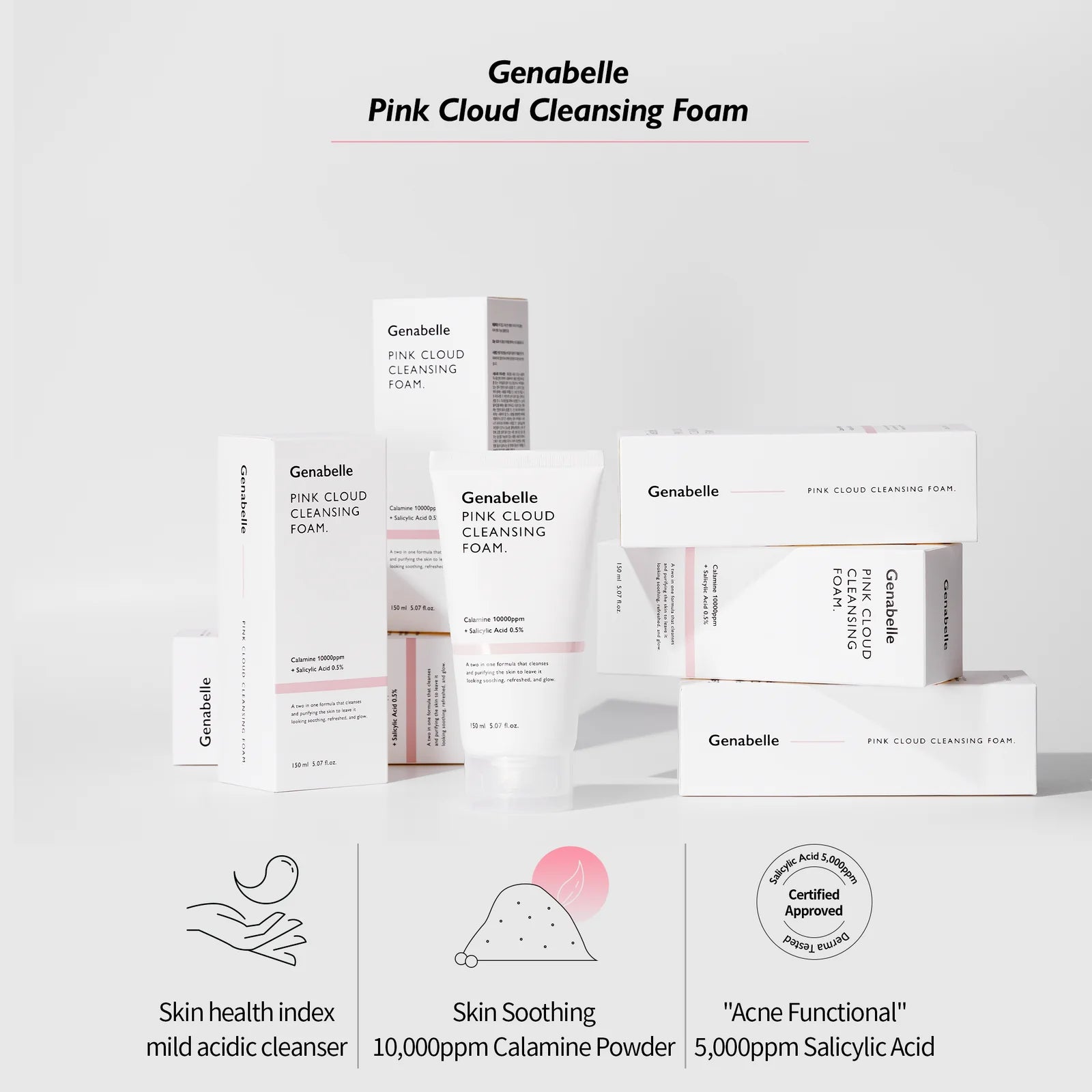 Genabelle Pink Cloud Cleansing Foam