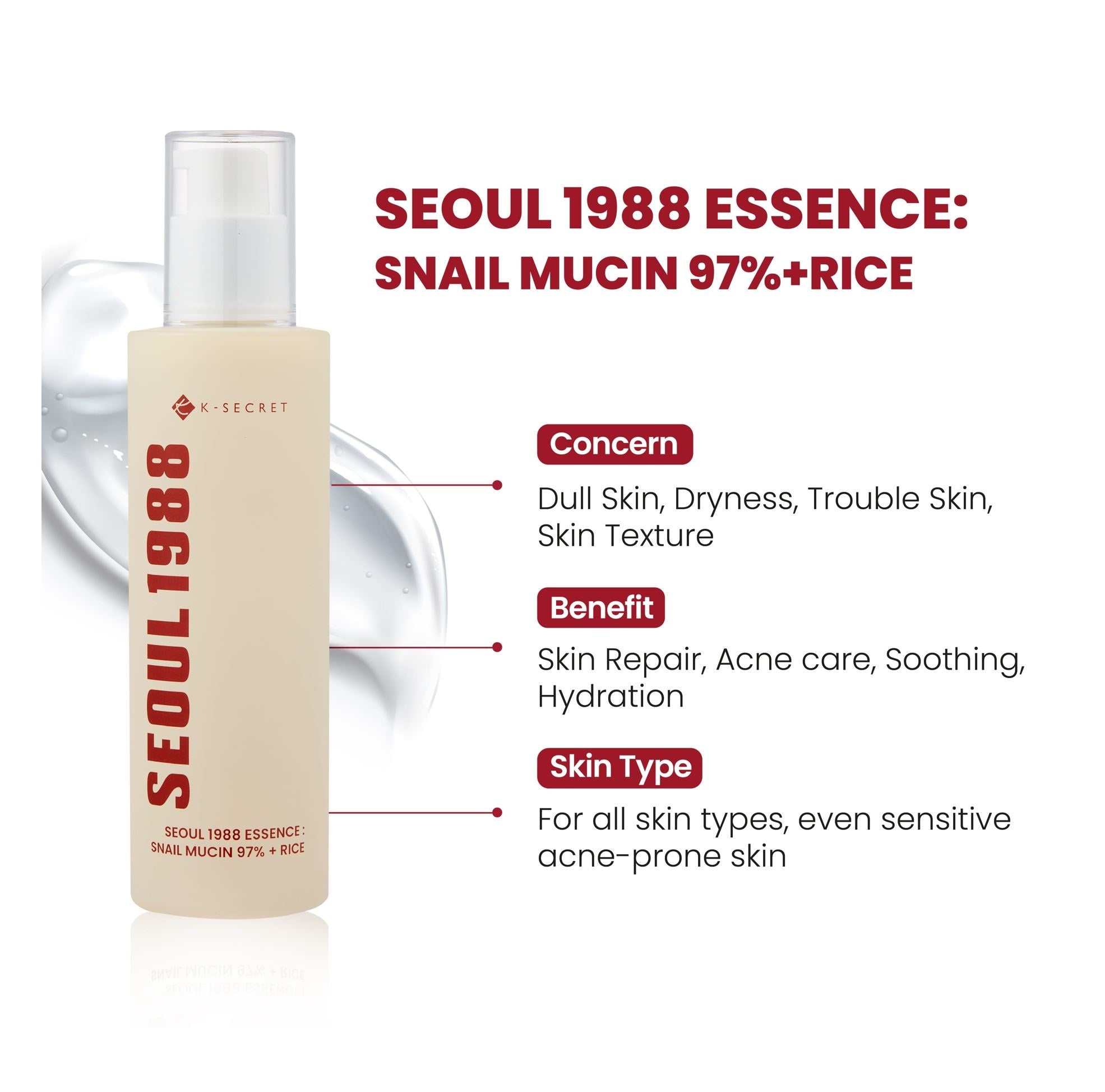 Snail Mucin 97% + Rice - Bellbees